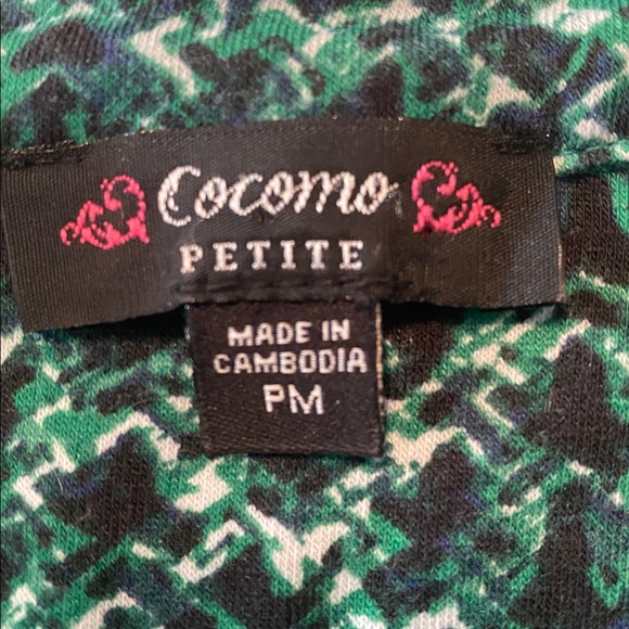 Cocomo Teal Patterned Blouse - Picture 4 of 4